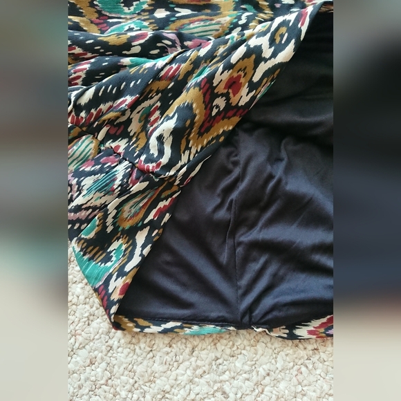 Zara multicolor printed ruffled gathered detail mini skirt size S - Picture 5 of 10